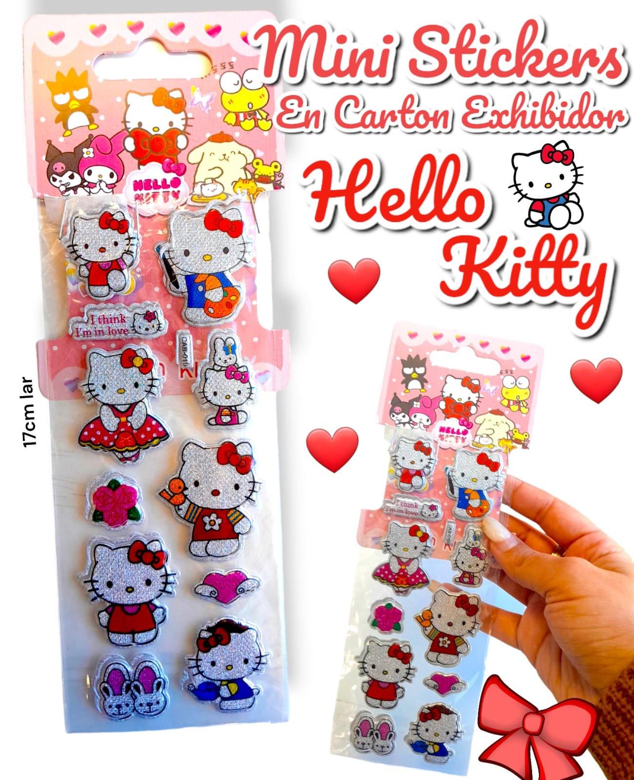 Mini Stickers En Carton Exhibidor HELLO KITTY 